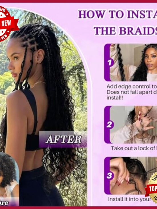 20 Inch Deep Wave Human Hair Extensions 110g 3 Bundles Boho  display picture 1